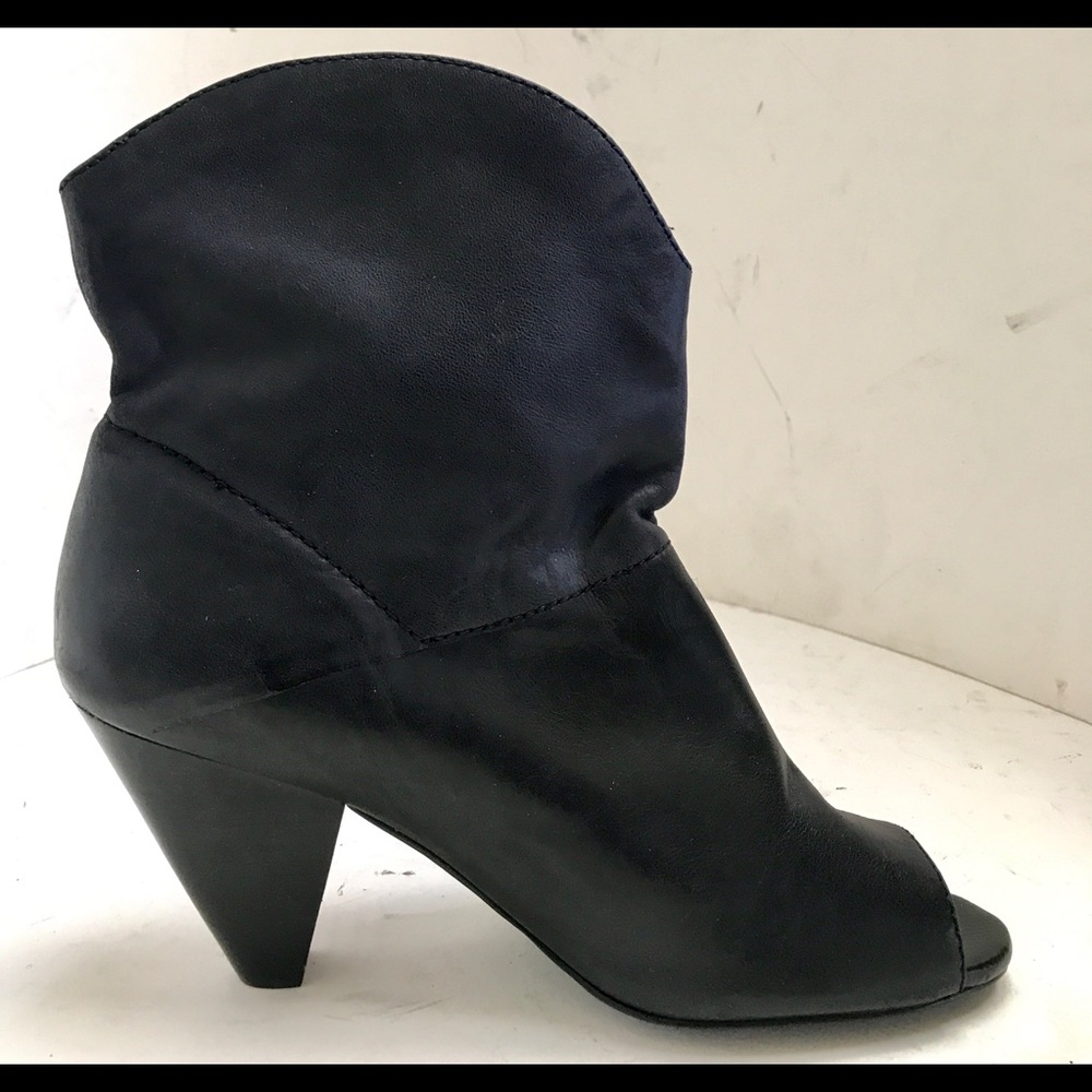 Bcbg peep toe booties black size 8.5